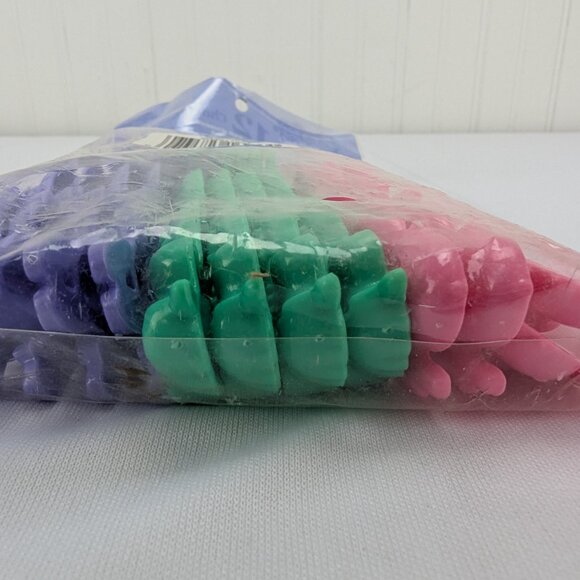 Vintage Easter Character Cutlery Plastic 12 Pieces Party Pink Green Purple New - Picture 6 of 6